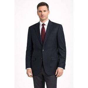 BROOKS BROTHERS 1818 MADISON saxxon jacket blazer sport coat stripe 42L black